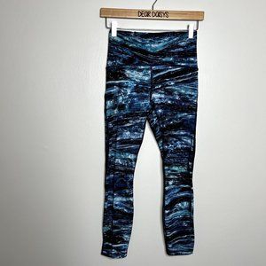 Lululemon Train Times 7/8 Pant Shorelines Blue Leggings